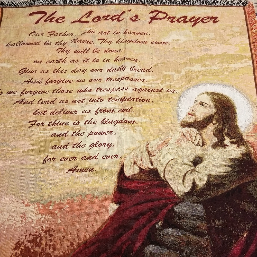 The Lord's Prayer blanket lap size 56x48"